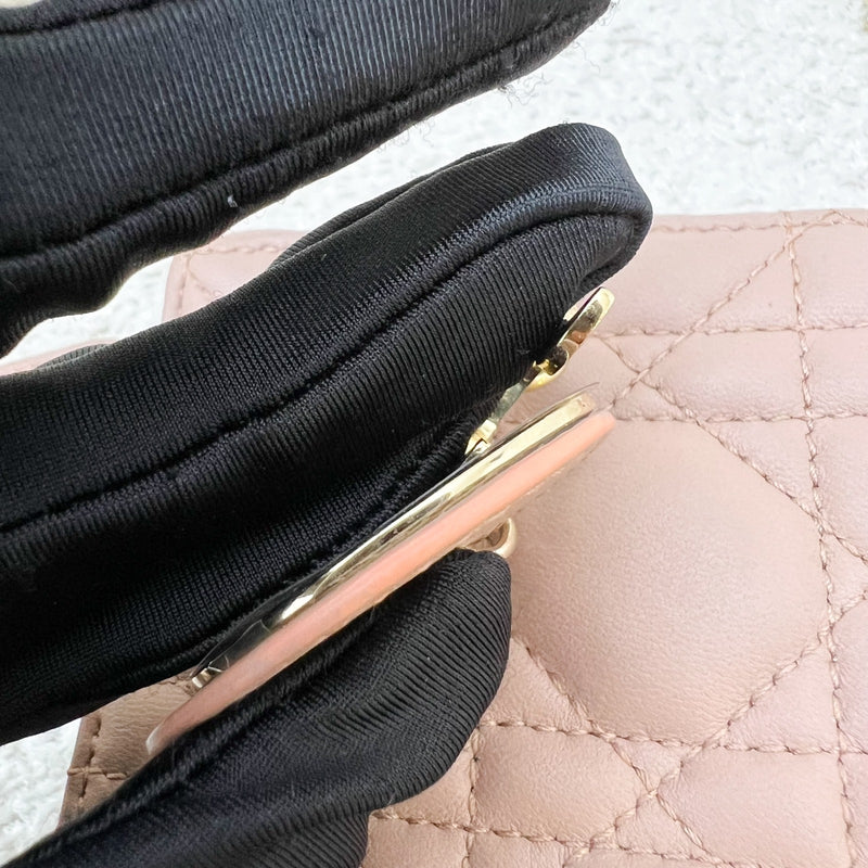 Dior Mini Lady Dior in Blush Pink Lambskin and LGHW (Model: M0505OCAL, Colour: M50P)