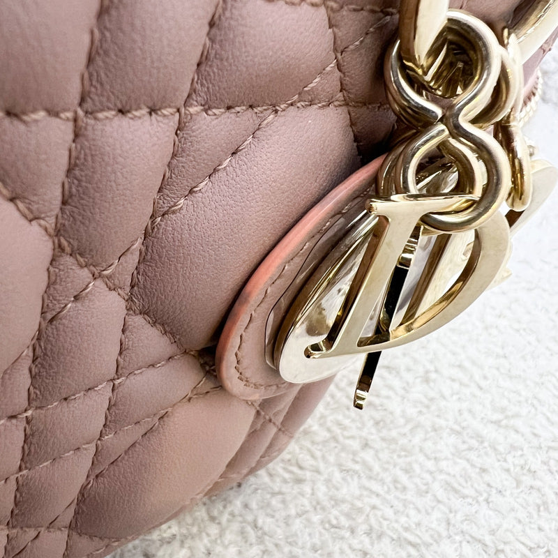 Dior Mini Lady Dior in Blush Pink Lambskin and LGHW (Model: M0505OCAL, Colour: M50P)