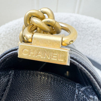 Chanel Small 20cm Boy Flap in Black Caviar and AGHW (Model: A67085)