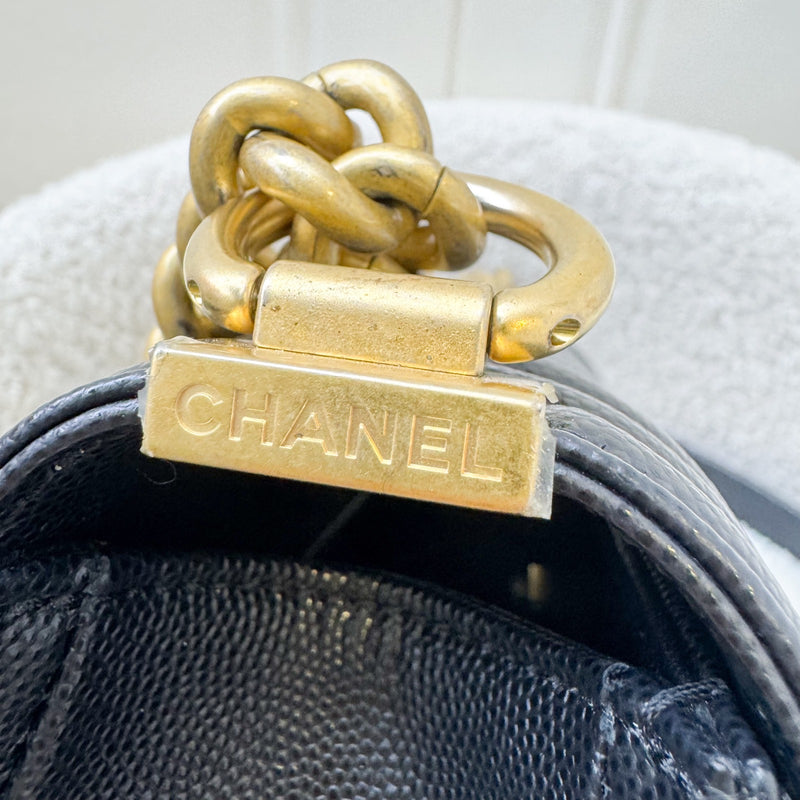 Chanel Small 20cm Boy Flap in Black Caviar and AGHW (Model: A67085)