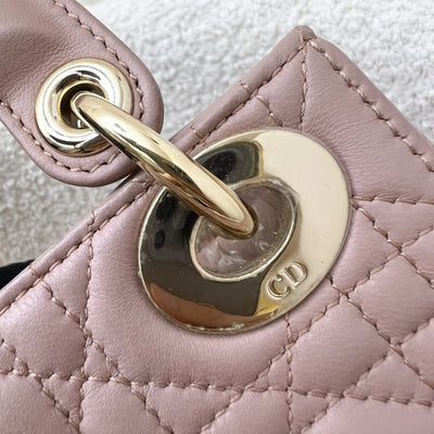 Dior Mini Lady Dior in Blush Pink Lambskin and LGHW (Model: M0505OCAL, Colour: M50P)
