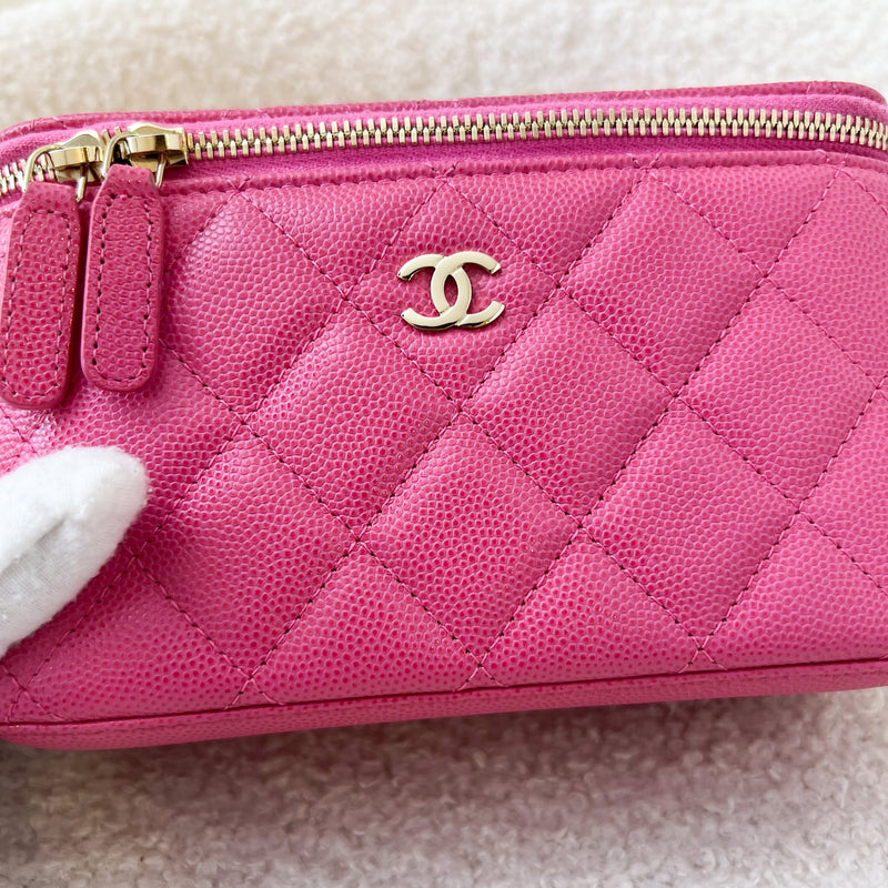 Chanel Small Vanity in Hot Pink Caviar and LGHW