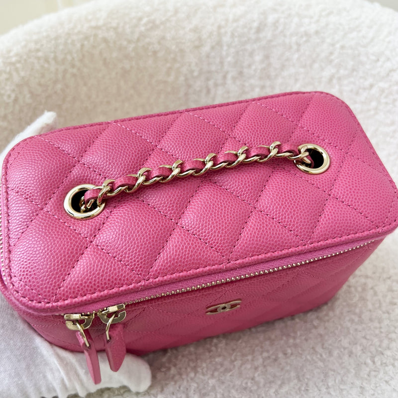 Chanel Small Vanity in Hot Pink Caviar and LGHW