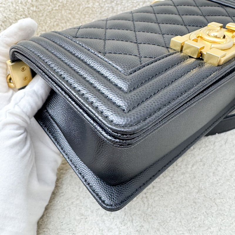 Chanel Small 20cm Boy Flap in Black Caviar and AGHW (Model: A67085)