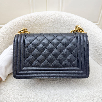 Chanel Small 20cm Boy Flap in Black Caviar and AGHW (Model: A67085)