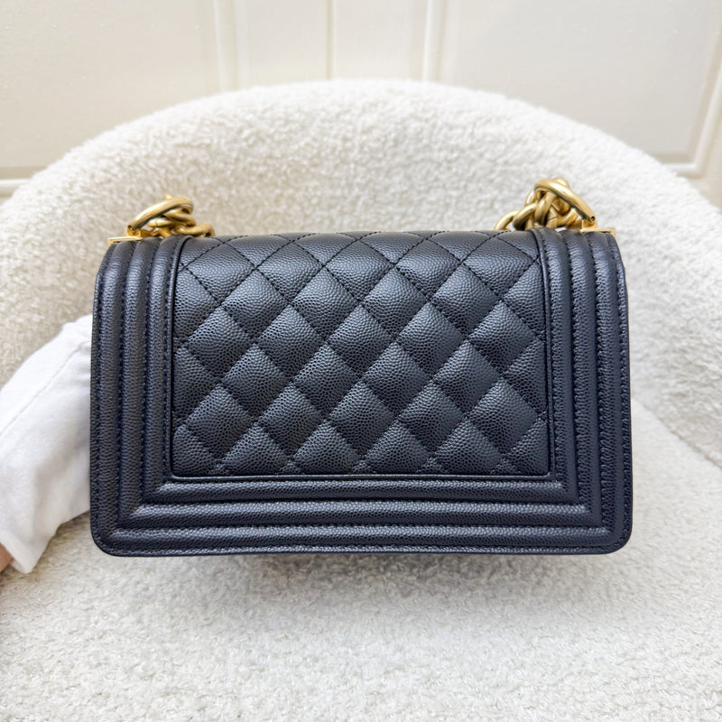 Chanel Small 20cm Boy Flap in Black Caviar and AGHW (Model: A67085)