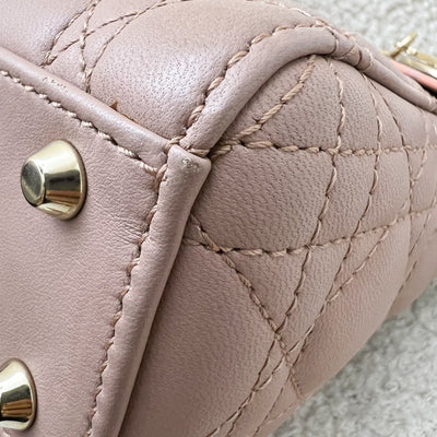 Dior Mini Lady Dior in Blush Pink Lambskin and LGHW (Model: M0505OCAL, Colour: M50P)