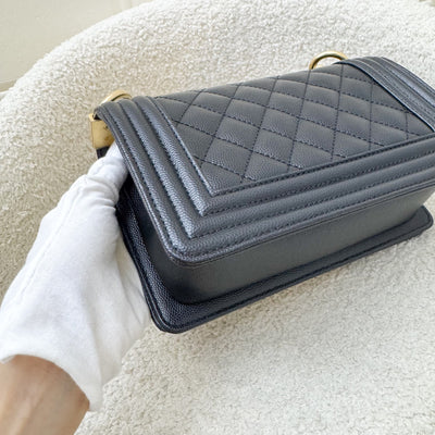Chanel Small 20cm Boy Flap in Black Caviar and AGHW (Model: A67085)