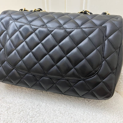 Chanel Classic Jumbo Single Flap SF in Black Lambskin and GHW