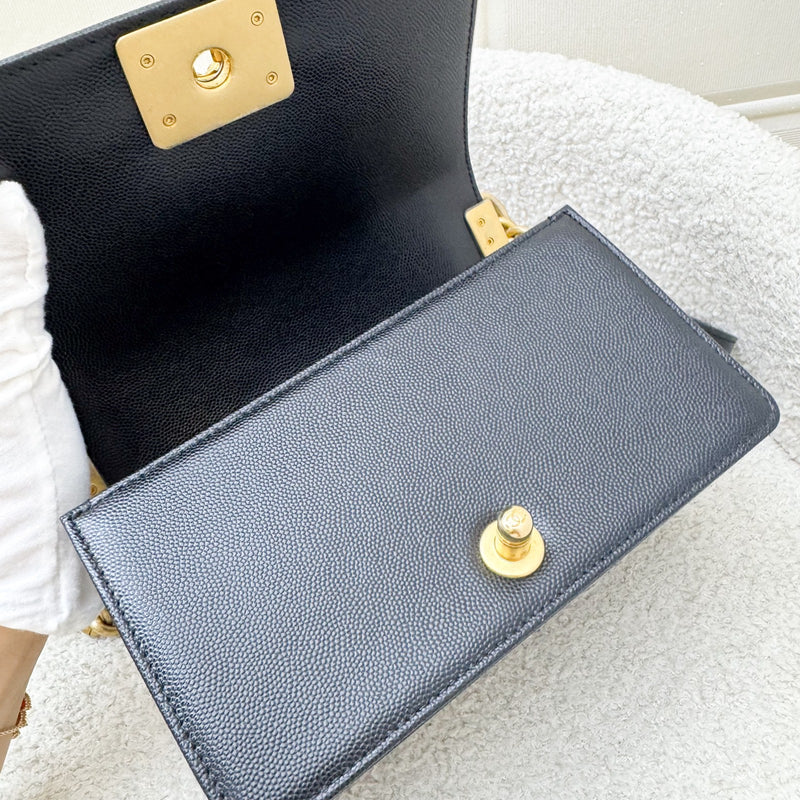 Chanel Small 20cm Boy Flap in Black Caviar and AGHW (Model: A67085)
