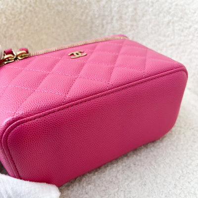 Chanel Small Vanity in Hot Pink Caviar and LGHW