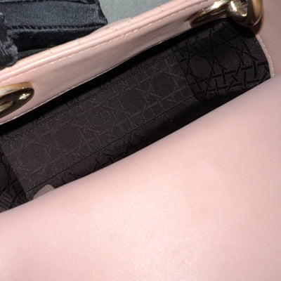 Dior Mini Lady Dior in Blush Pink Lambskin and LGHW (Model: M0505OCAL, Colour: M50P)