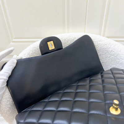 Chanel Classic Jumbo Single Flap SF in Black Lambskin and GHW