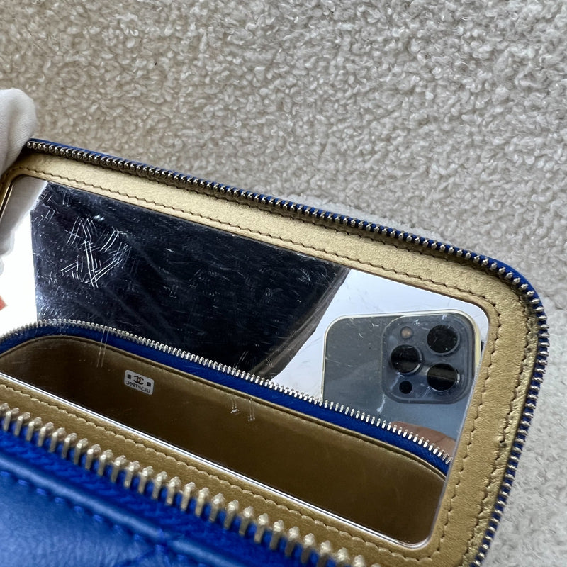 Chanel Pearl Crush Small Vanity in 22B Blue Lambskin and AGHW