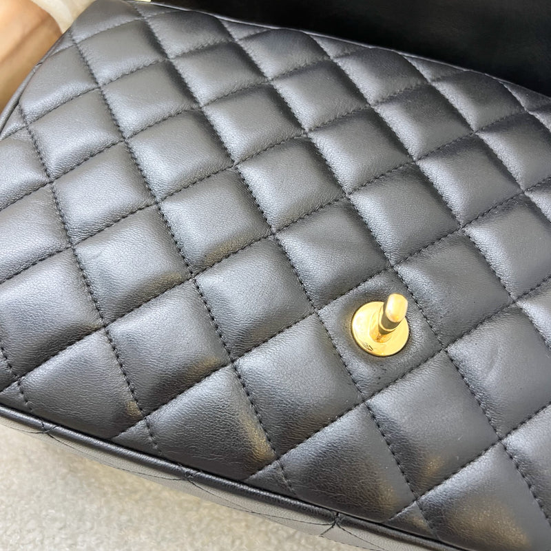 Chanel Classic Jumbo Single Flap SF in Black Lambskin and GHW