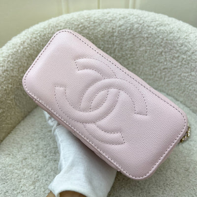 Chanel Small Classic Vanity in 22S Pink Caviar and LGHW (Model: AP1341)