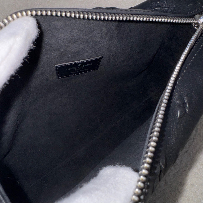 LV Side Trunk MM in Black Monogram Debossed Calfskin in SHW (Model: M21709)