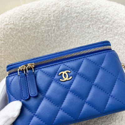 Chanel Pearl Crush Small Vanity in 22B Blue Lambskin and AGHW
