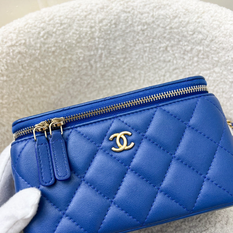 Chanel Pearl Crush Small Vanity in 22B Blue Lambskin and AGHW
