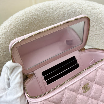 Chanel Small Classic Vanity in 22S Pink Caviar and LGHW (Model: AP1341)