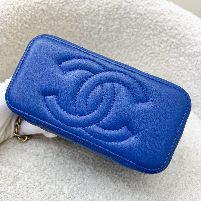Chanel Pearl Crush Small Vanity in 22B Blue Lambskin and AGHW