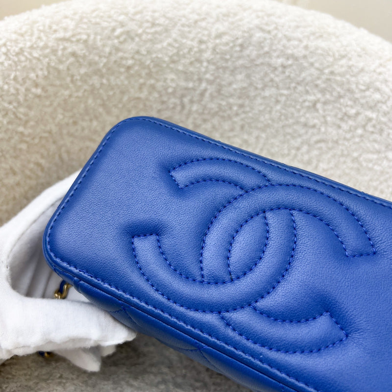 Chanel Pearl Crush Small Vanity in 22B Blue Lambskin and AGHW
