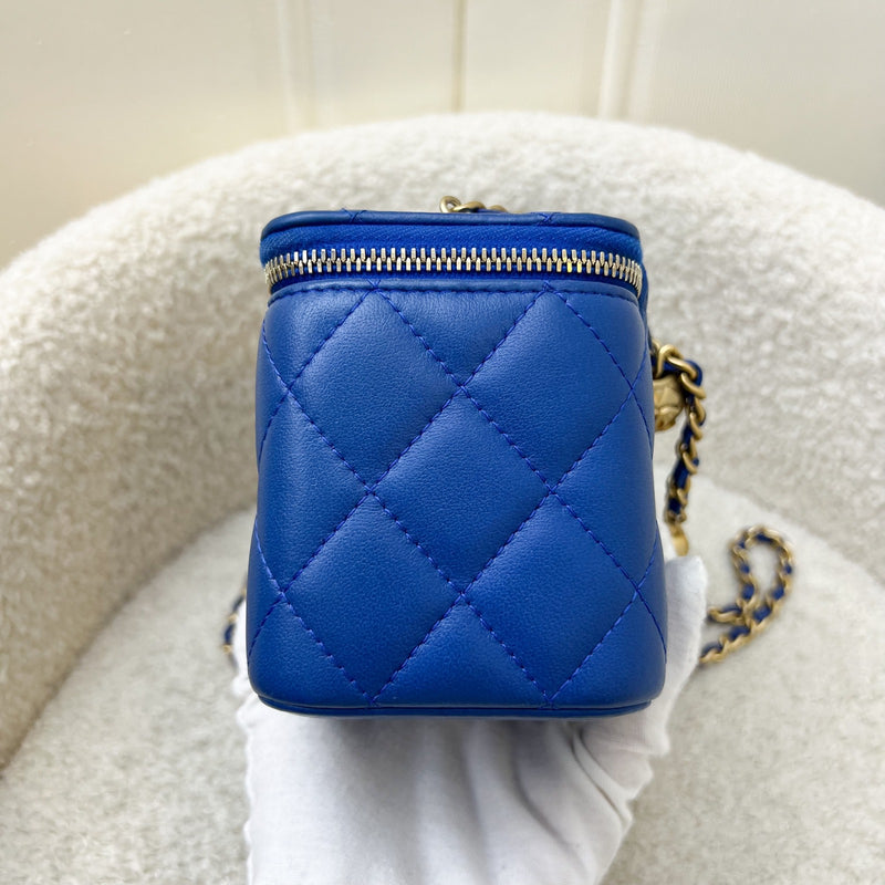 Chanel Pearl Crush Small Vanity in 22B Blue Lambskin and AGHW