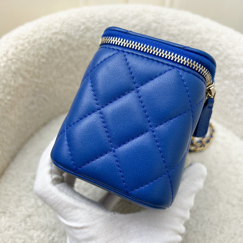 Chanel Pearl Crush Small Vanity in 22B Blue Lambskin and AGHW