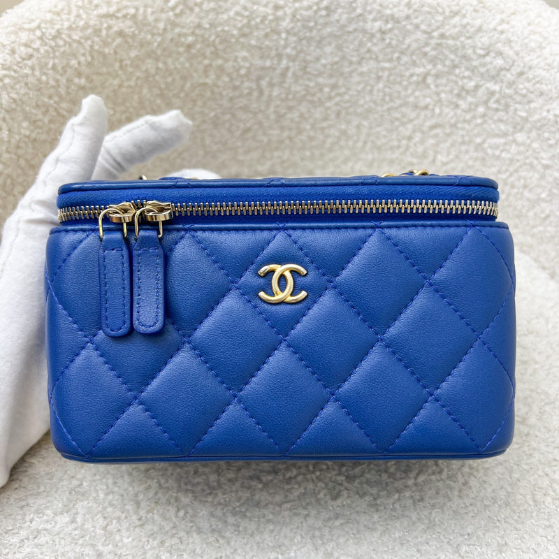 Chanel Pearl Crush Small Vanity in 22B Blue Lambskin and AGHW