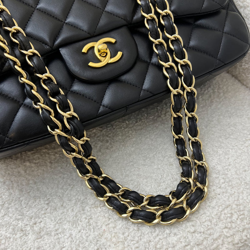 Chanel Classic Jumbo Single Flap SF in Black Lambskin and GHW