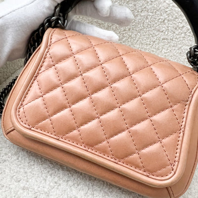 Chanel Seasonal Mini Flap Bag in Dark Beige Calfskin in RHW