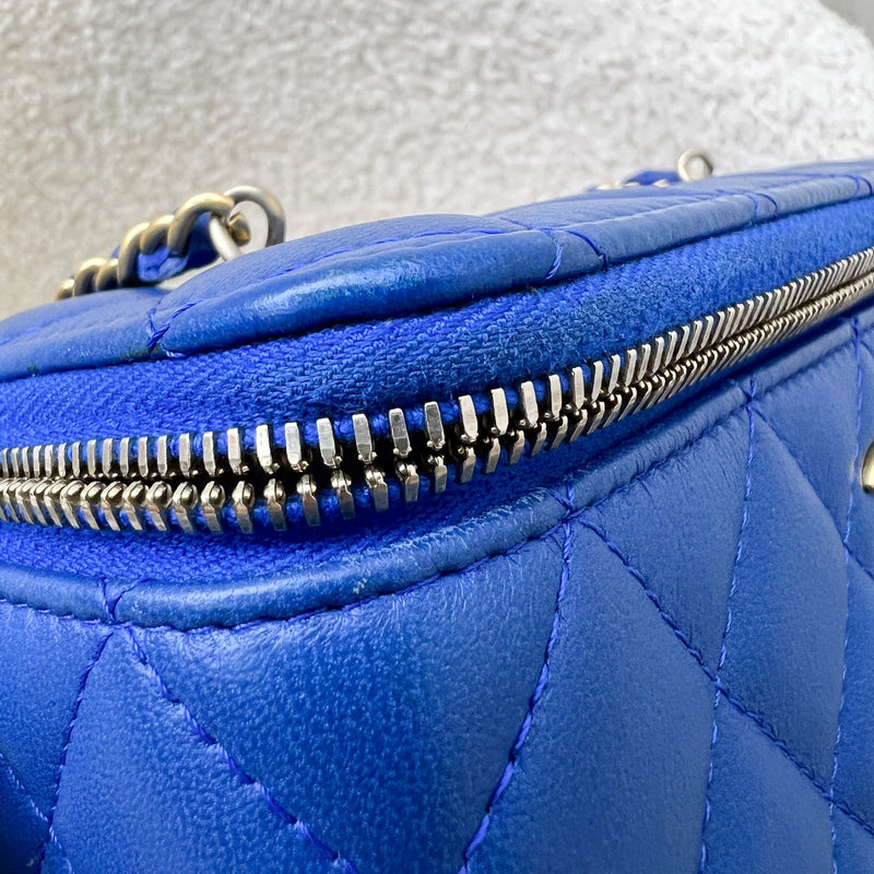 Chanel Pearl Crush Small Vanity in 22B Blue Lambskin and AGHW