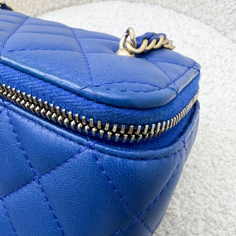 Chanel Pearl Crush Small Vanity in 22B Blue Lambskin and AGHW