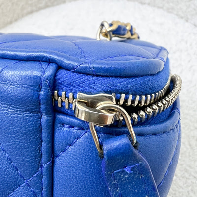 Chanel Pearl Crush Small Vanity in 22B Blue Lambskin and AGHW