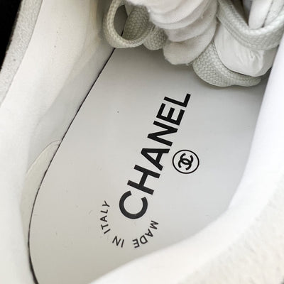 Chanel CC Sneakers / Trainers in Dark Grey Suede Size 38