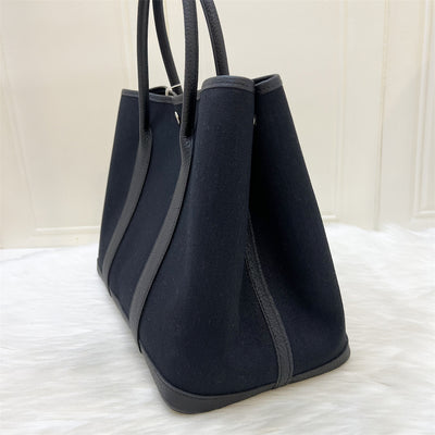 Hermes Garden Party 36 in Black Canvas, Black Negonda Leather and PHW