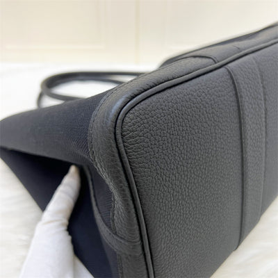 Hermes Garden Party 36 in Black Canvas, Black Negonda Leather and PHW