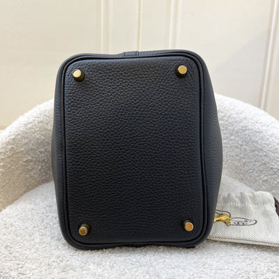 Hermes Picotin 18 in Noir Black Clemence Leather and GHW