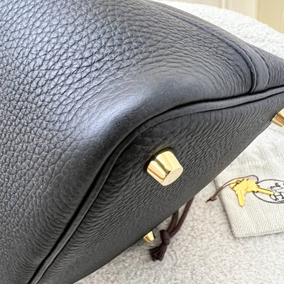 Hermes Picotin 18 in Noir Black Clemence Leather and GHW