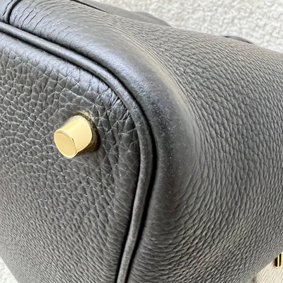 Hermes Picotin 18 in Noir Black Clemence Leather and GHW