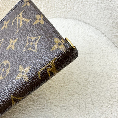 Celine Triomphe Flap Card Holder in Grey Calfskin GHW