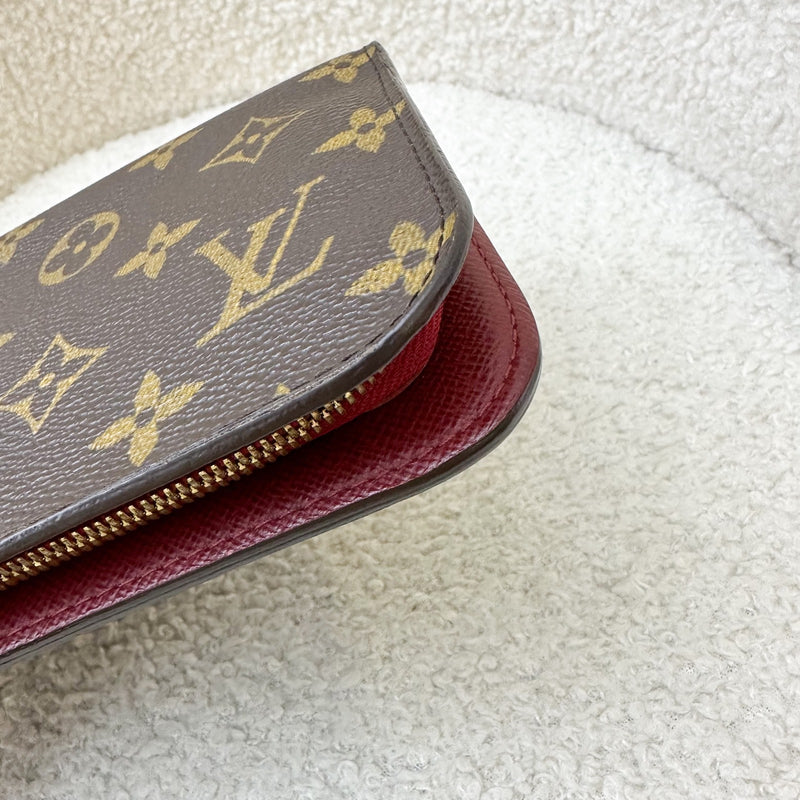 Celine Triomphe Flap Card Holder in Grey Calfskin GHW