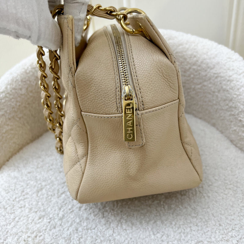 Chanel Petite Timeless Tote PTT in Beige Caviar and GHW