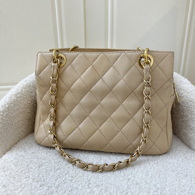 Chanel Petite Timeless Tote PTT in Beige Caviar and GHW