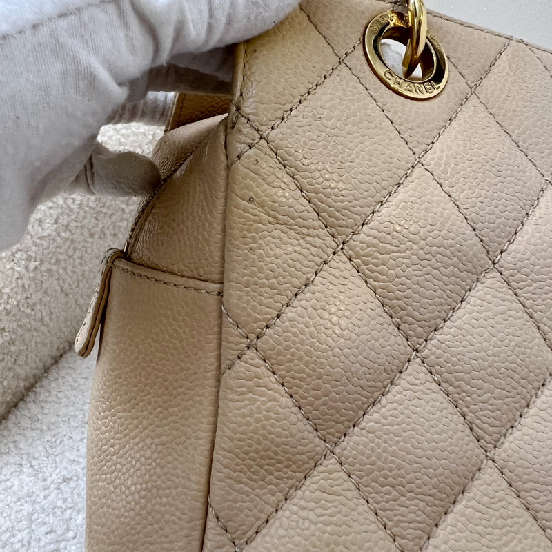 Chanel Petite Timeless Tote PTT in Beige Caviar and GHW