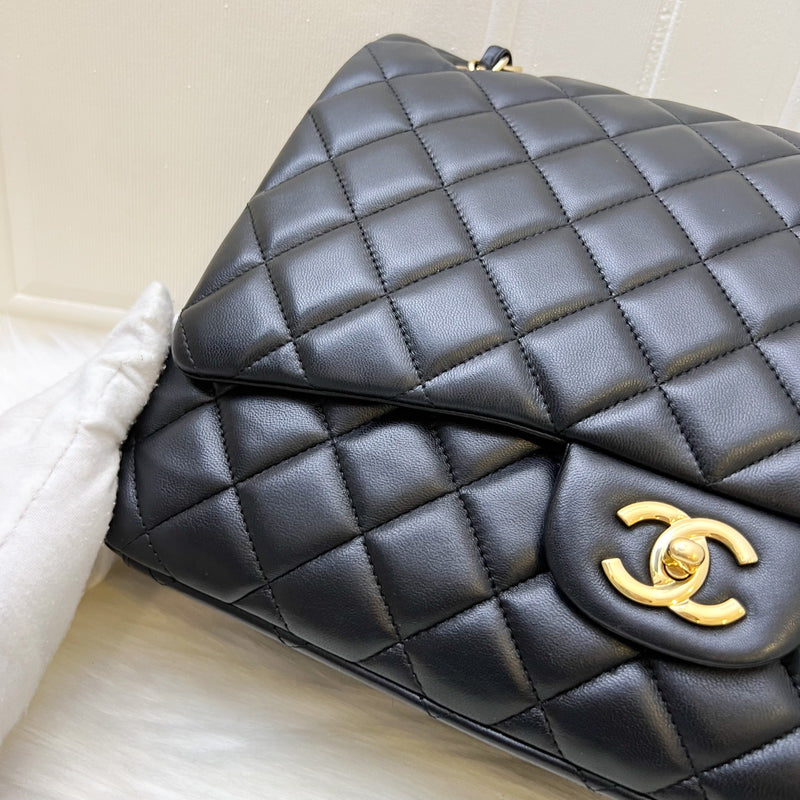 Chanel Maxi Classic Flap SF in Black Lambskin and GHW