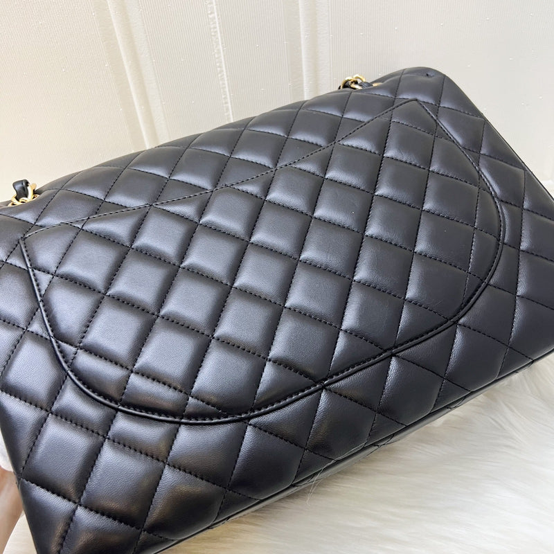 Chanel Maxi Classic Flap SF in Black Lambskin and GHW