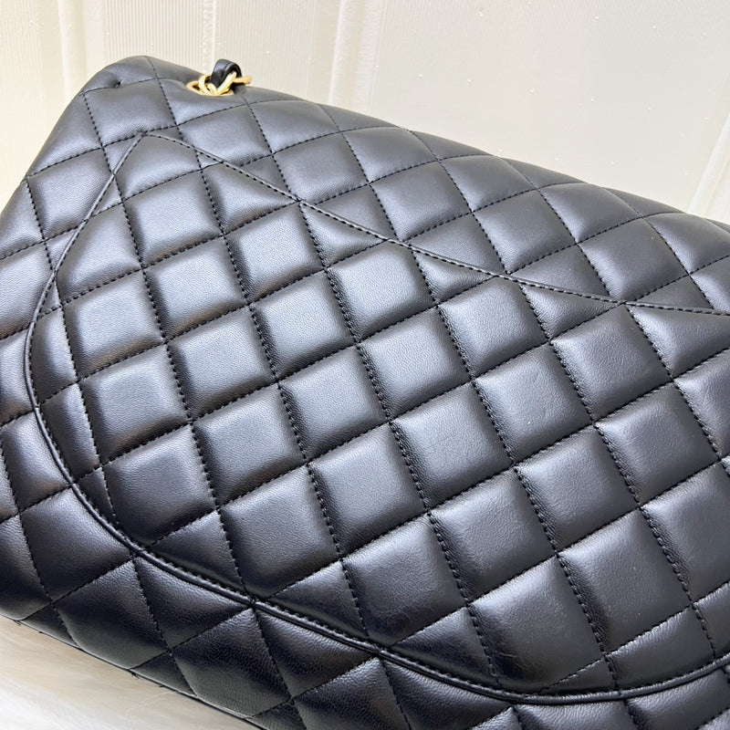 Chanel Maxi Classic Flap SF in Black Lambskin and GHW