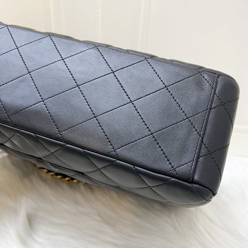 Chanel Maxi Classic Flap SF in Black Lambskin and GHW