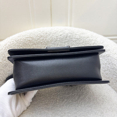 Chanel Small 20cm Boy Flap in Black Caviar and RHW (Model: A67085)